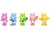 Set of 5 Diecast Figures Care Bears Metalfigs Series Diecast Models Jada 37352