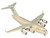 Boeing C 17 Globemaster III Transport Aircraft United Arab Emirates Air Force 1228 Beige Gemini 200 Series 1/200 Diecast Model Airplane GeminiJets G2UAF1471