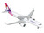 Airbus A321neo Commercial Aircraft Hawaiian Airlines N209HA White with Purple Tail Graphics 1/400 Diecast Model Airplane GeminiJets GJHAL2415