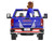 2022 GMC Sierra 3500 HD Pickup Truck Blue with American Soccer Graphics with Bison Figure International Soccer Celebration 26 Series 1/64 Diecast Model Car Greenlight GL30588