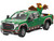 2022 GMC Sierra 3500 HD Pickup Truck Green with Mexican Soccer Graphics with Eagle Figure International Soccer Celebration 26 Series 1/64 Diecast Model Car Greenlight GL30589