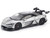 Yangwang U9 Silver Metallic with Black Top and Stripes 1/64 Diecast Model Car Pop Race PR640442