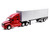 Kenworth T2000 Truck Red Metallic with Gray Container Transporter Series 1/32 Diecast Model Welly 32211W-RD
