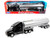Kenworth T2000 Truck Black with Silver Tanker Trailer Transporter Series 1/32 Diecast Model Welly 32212W-BK