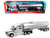 Kenworth T2000 Truck Silver Metallic with Silver Tanker Trailer Transporter Series 1/32 Diecast Model Welly 32212W-SIL
