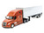 Freightliner Cascadia Truck Bronze Metallic with White Container Transporter Series 1/32 Diecast Model Welly 32696W-GLD