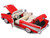 1957 Chevrolet Bel Air Convertible Red with White Interior Special Edition Series 1/18 Diecast Model Car Maisto 31476R