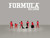 Formula Pit Crew Team Red 6 piece Diecast Figure Set 6 Figures Limited Edition for 1/64 Scale Models American Diorama AD-2443MJ