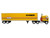 1970 GMC Astro 95 Tractor with Dry Van Trailer Ryder Truck Rental Yellow with Stripes North American Vintage Truck Collection Limited Edition to 504 pieces Worldwide 1/43 Diecast Model Iconic Replicas 43-0662