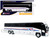 MCI D4520 Commuter Coach Bus Coach USA White with Blue and Red Stripes The Bus & Motorcoach Collection Limited Edition to 504 pieces Worldwide 1/87 (HO) Diecast Model Iconic Replicas 87-0652