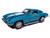 1967 Chevrolet Corvette Stingray Light Blue Metallic with White Hood Stripe American Muscle Series 1/18 Diecast Model Car Auto World AMM1376