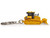 Komatsu D71PXi Bulldozer Yellow Metal Keychain Diecast Model Universal Hobbies UH5897
