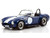 Shelby Cobra 427 SC Blue with White Stripes and Race Graphics 1/18 Diecast Model Car Kyosho KS08048BLMW