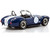 Shelby Cobra 427 SC Blue with White Stripes and Race Graphics 1/18 Diecast Model Car Kyosho KS08048BLMW