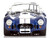 Shelby Cobra 427 SC Blue with White Stripes and Race Graphics 1/18 Diecast Model Car Kyosho KS08048BLMW