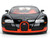 2011 Bugatti Veyron Black with Orange Accents and Orange Interior Hyper Spec Series 1/24 Diecast Model Car Jada 37642