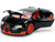 2011 Bugatti Veyron Black with Orange Accents and Orange Interior Hyper Spec Series 1/24 Diecast Model Car Jada 37642