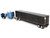 Peterbilt 589 with 72 Mid Roof Sleeper and Wilson Silverstar Livestock Trailer Bright Blue with Black Stripes and Trailer 1/64 Diecast Model DCP/First Gear 60-2172