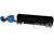 Peterbilt 589 with 72 Mid Roof Sleeper and Wilson Silverstar Livestock Trailer Bright Blue with Black Stripes and Trailer 1/64 Diecast Model DCP/First Gear 60-2172