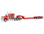 Peterbilt 379 with 63 Flat Top Sleeper and Fontaine Magnitude Lowboy Trailer with Fliptail Anty Trucking & Rigging Red with Black Stripes 1/64 Diecast Model DCP/First Gear 60-2355