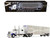 Peterbilt 379 with 70 Mid Roof Sleeper and Wilson Silverstar Livestock Trailer National Carriers White Legacy Series #5 1/64 Diecast Model DCP/First Gear 69-2306