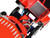 Peterbilt 589 with 44 Flat Top Sleeper Red with Blue Stripes and Fontaine Renegade LXT40 Lowboy Trailer with Peterbilt 359 Load White with Blue and Red Stripes America 250 1/64 Diecast Model DCP/First Gear 69-2348