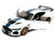 Ford Mustang Shelby Super Snake White Metallic with Blue Stripes and Gold Wheels Pink Slips Series 1/18 Diecast Model Car Jada 36470
