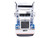 2002 Peterbilt 379 Truck Tractor White and Blue with Graphics 1/64 Diecast Model Car IXO Models U64TR010