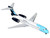 Boeing 717 200 Commercial Aircraft Mexicana Click N907ME White with Light Blue Nose and Dark Blue Tail 1/400 Diecast Model Airplane GeminiJets GJCBE2391