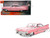 1959 Cadillac Coupe DeVille Pink with Pink and White Interior Showroom Floor Series 1/24 Diecast Model Car Jada 38004