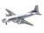 Douglas DC 4 Commercial Aircraft Air France F BHEH White with Blue Stripes 1/200 Diecast Model Airplane Herpa HE571104-001