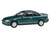 1995 Honda Civic Coupe EJ1 Paradise Blue Green Metallic with Sunroof 1/64 Diecast Model Car Paragon Models PA-55768