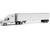 2025 Freightliner Cascadia Gen 5 Sleeper Cab Truck White with Great Dane Champion 53ft Dry Cargo Trailer Transport Series 1/50 Diecast Model Diecast Masters 71181