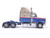 2014 Peterbilt 377 Truck Tractor Blue and Champagne  with Red Stripe 1/43 Diecast Model IXO Models U43TR006