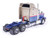 2014 Peterbilt 377 Truck Tractor Blue and Champagne  with Red Stripe 1/43 Diecast Model IXO Models U43TR006