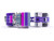 1973 Peterbilt 359 Truck Tractor Gray and Purple with Graphics 1/64 Diecast Model IXO Models U64TR051