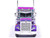 1973 Peterbilt 359 Truck Tractor Gray and Purple with Graphics 1/64 Diecast Model IXO Models U64TR051