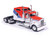 2026 Kenworth W900 Truck Tractor Red, White, and Blue 1/64 Diecast Model IXO Models U64TR047