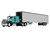 Ford LTL 9000 48 Flat Top Sleeper and 53 Trailer with Reefer Red s Favorites Tom Sercombe 1/64 Diecast Model DCP/First Gear 69-2352