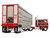 Kenworth K100 COE Flat Top and 45 Wilson Vintage Livestock Trailer Koppes Truck Line Red with Black Stripes 1/64 Diecast Model DCP/First Gear 69-2432