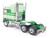 1976 Kenworth K100 Aerodyne Truck Tractor Green with Graphics 1/43 Diecast Model IXO Models U43TR005