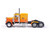 1981 Peterbilt 359 Truck Tractor Kelsey s Trucking Tribute Orange 1/64 Diecast Model IXO Models U64TR043