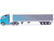 2002 Freightliner Argosy and Modern Trailer Grey and Blue 1/64 Diecast Model IXO Models U64TRTR014M