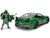 2024 Ford Mustang Dark Horse Green Metallic with Gray Top and Graphic with Doctor Doom Diecast Figure Marvel s Doctor Doom" Character Hollywood Rides Series 1/24 Diecast Model Car Jada 36993