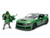 2024 Ford Mustang Dark Horse Green Metallic with Gray Top and Graphic with Doctor Doom Diecast Figure Marvel s Doctor Doom" Character Hollywood Rides Series 1/24 Diecast Model Car Jada 36993