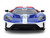 2017 Ford GT Blue and Red with White Stripes with Michelin Man Diecast Figure Michelin Tires Hollywood Rides Series 1/24 Diecast Model Car Jada 37628