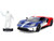 2017 Ford GT Blue and Red with White Stripes with Michelin Man Diecast Figure Michelin Tires Hollywood Rides Series 1/24 Diecast Model Car Jada 37628