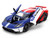 2017 Ford GT Blue and Red with White Stripes with Michelin Man Diecast Figure Michelin Tires Hollywood Rides Series 1/24 Diecast Model Car Jada 37628