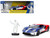 2017 Ford GT Blue and Red with White Stripes with Michelin Man Diecast Figure Michelin Tires Hollywood Rides Series 1/24 Diecast Model Car Jada 37628