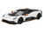 Aston Martin Valhalla Lunar White with Black Top and Orange Accents 1/18 Model Car Top Speed TS0711